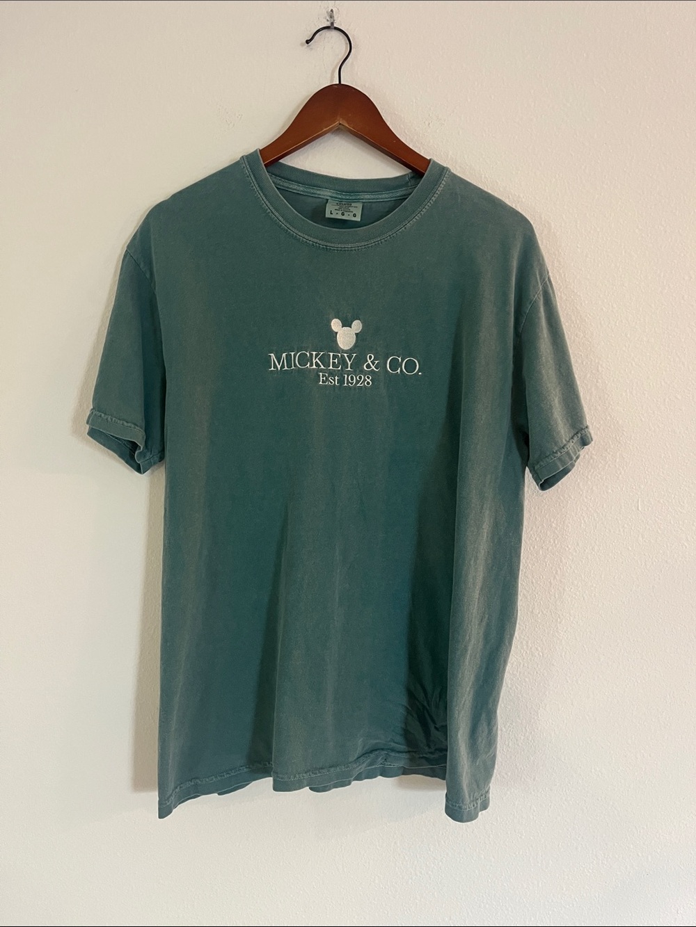 Comfort Colors Disney Teal Short-Sleeve Mickey & Co. Embroidered Tee